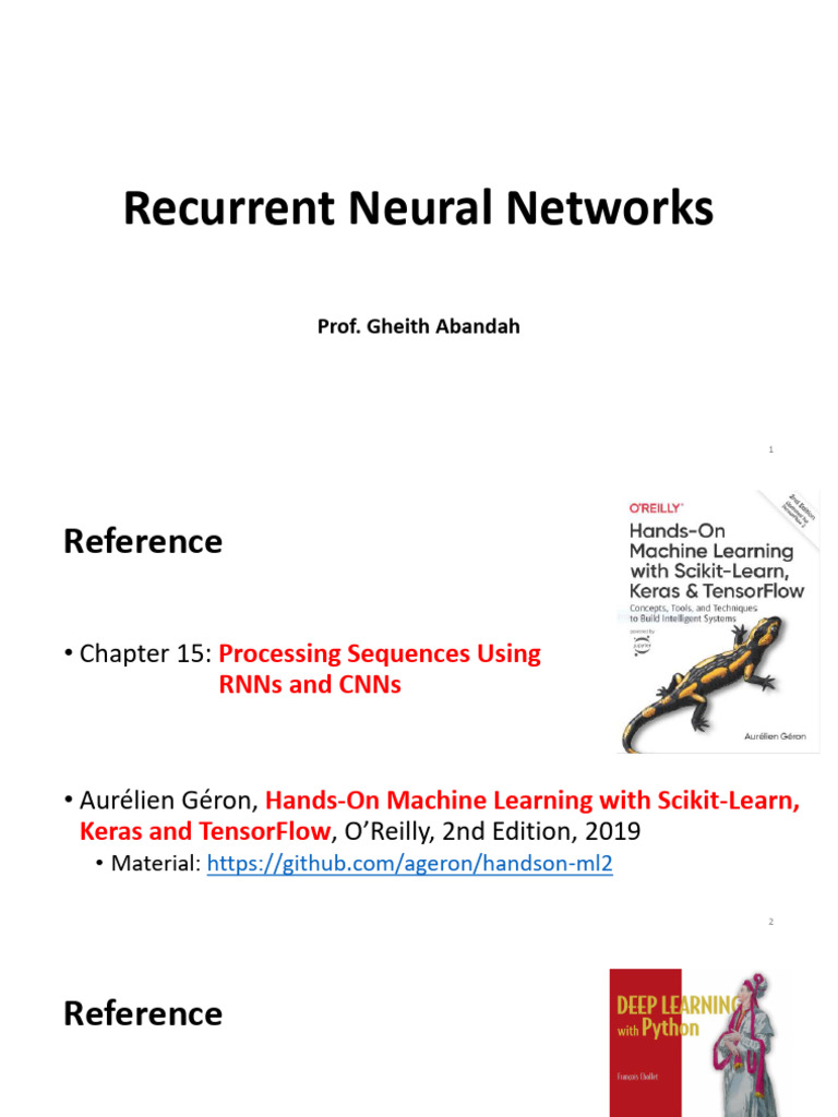 Understanding Recurrent Neural Networks | PDF | Networks | Statistical ...