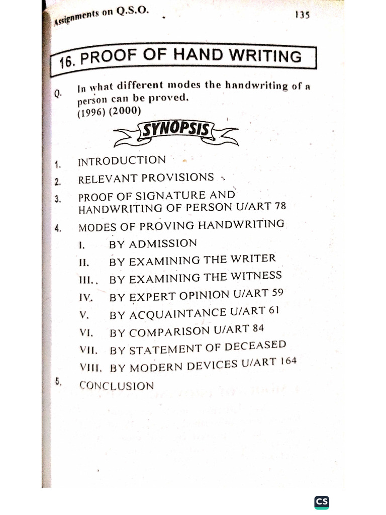 Proof of Handwriting | PDF