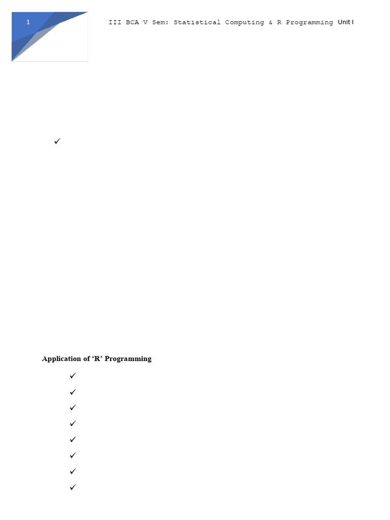 R Programming Basics for Statistical Computing | PDF | Computer ...