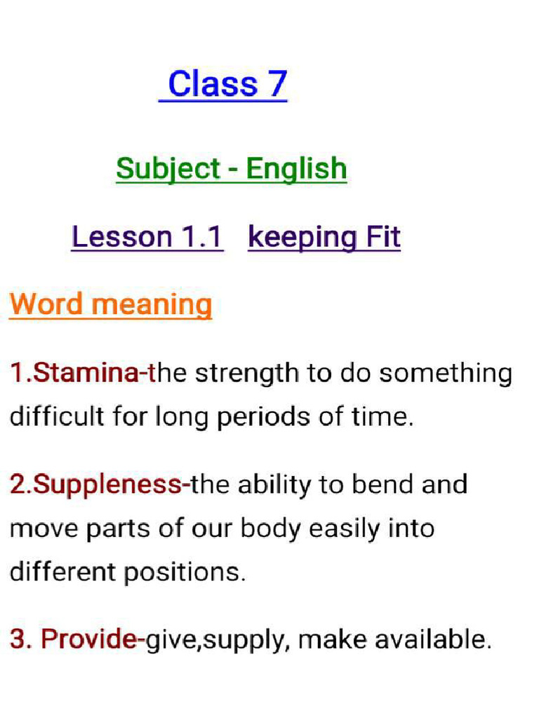 Class 7 English | PDF