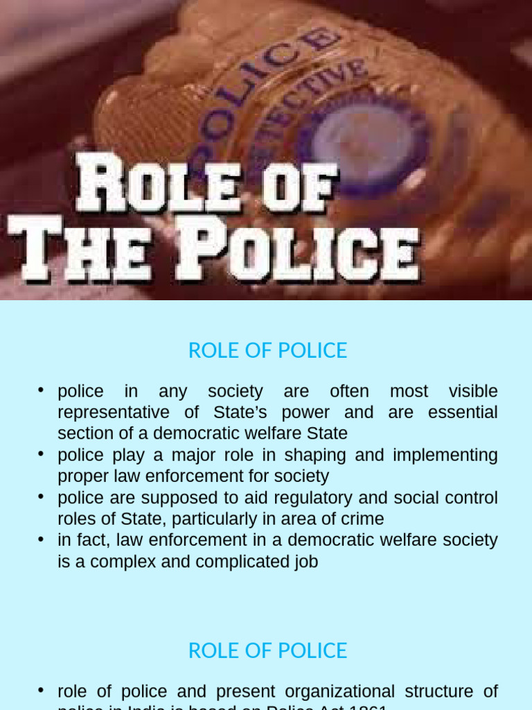 Role of Police in Law Enforcement | PDF | Police | Crime & Violence