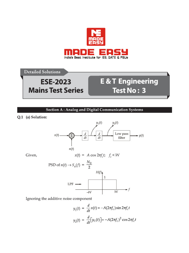 EC Test 3 Sol | PDF
