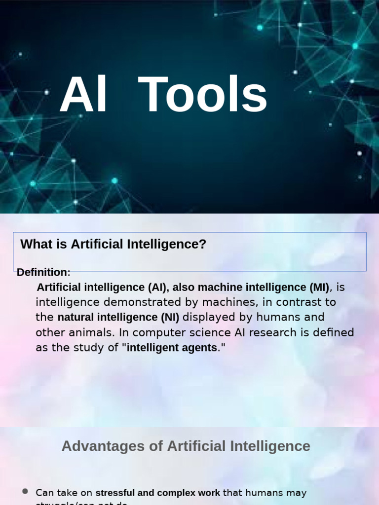 Overview of AI Tools and Their Impact | PDF | Artificial Intelligence ...