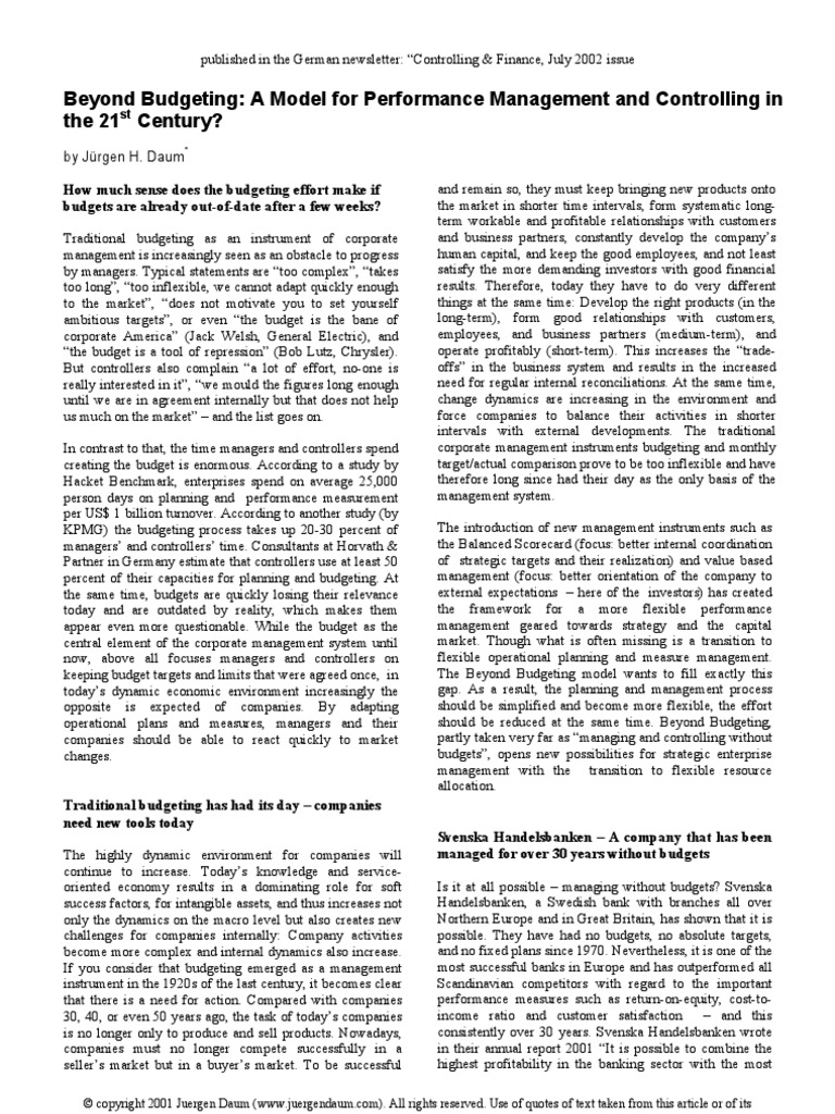 Beyond Budgeting - en | PDF