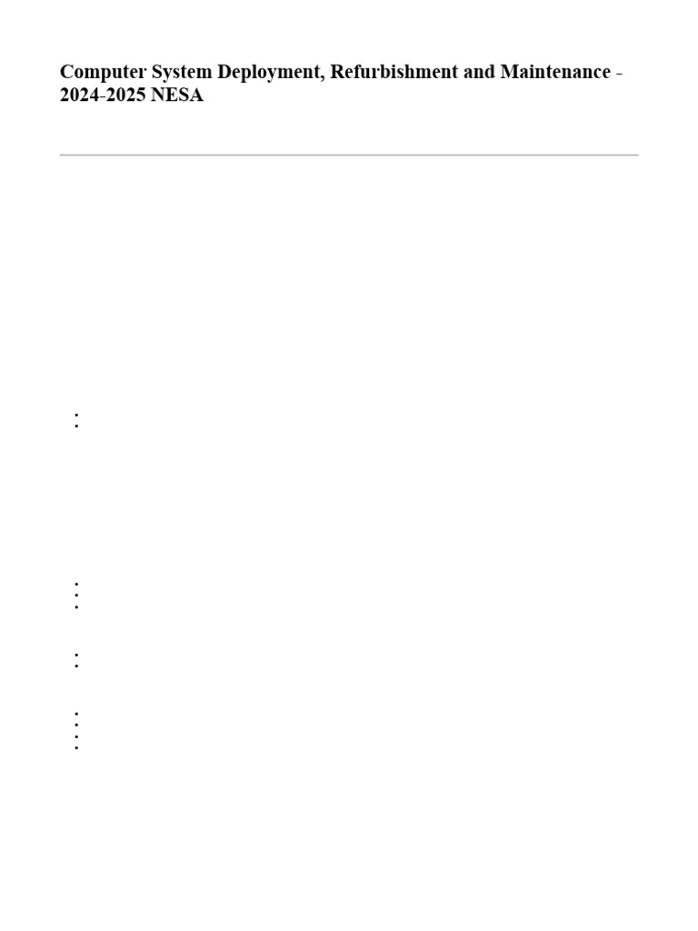 Computer System Maintenance & Deployment Guide | PDF | Computer ...