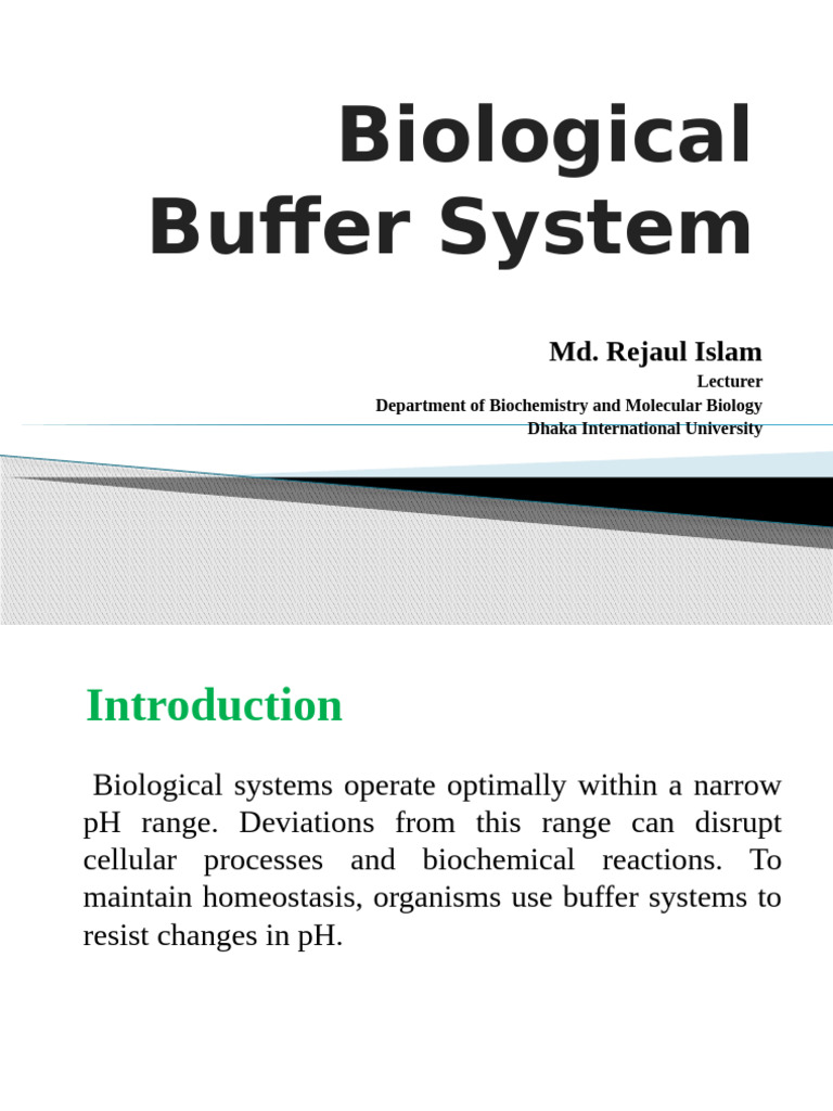 Understanding Biological Buffer Systems | PDF | Buffer Solution | Ph