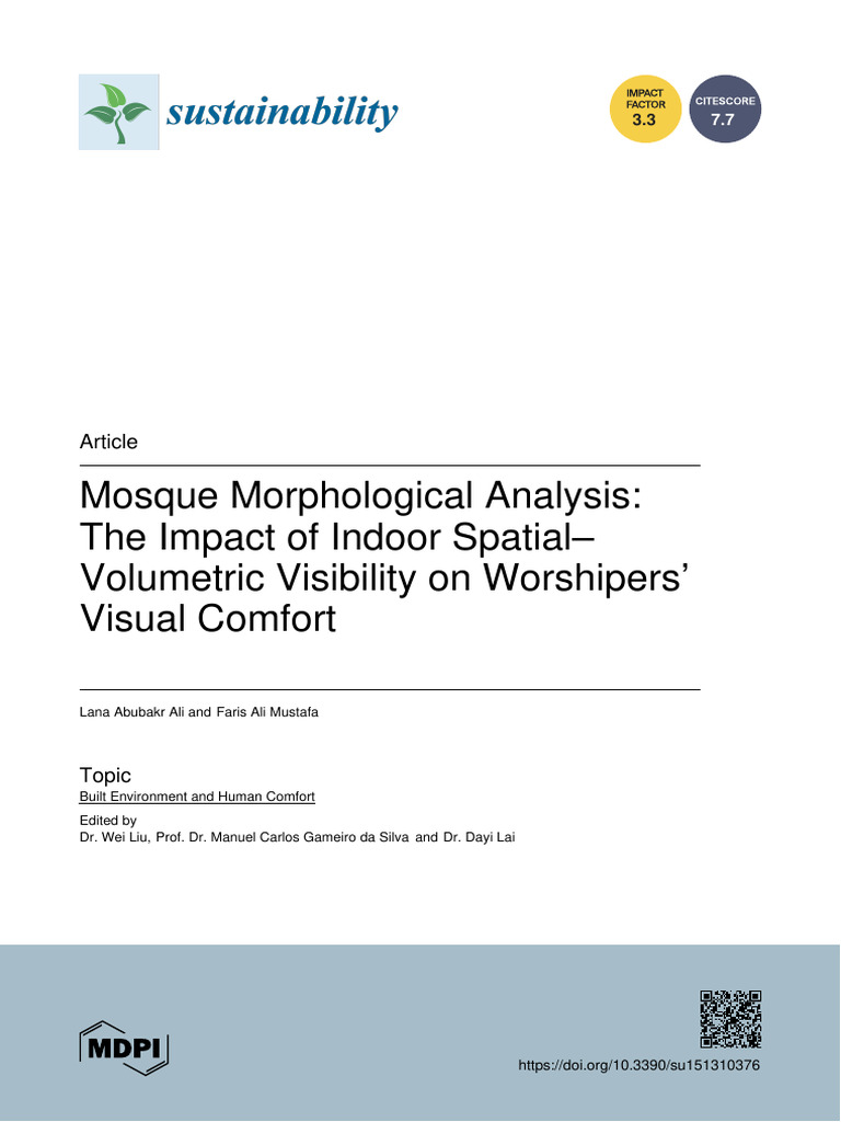 Mosque Morphology and Visual Comfort Analysis | PDF | Perception ...