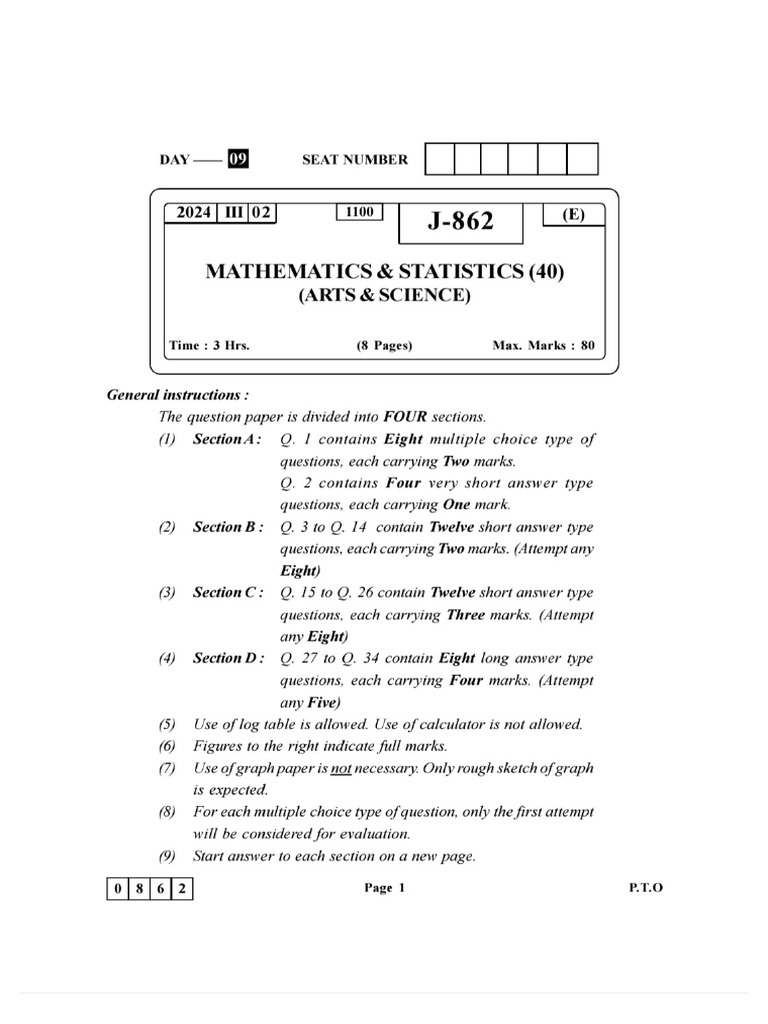 Maths Year 2024 HSC | PDF