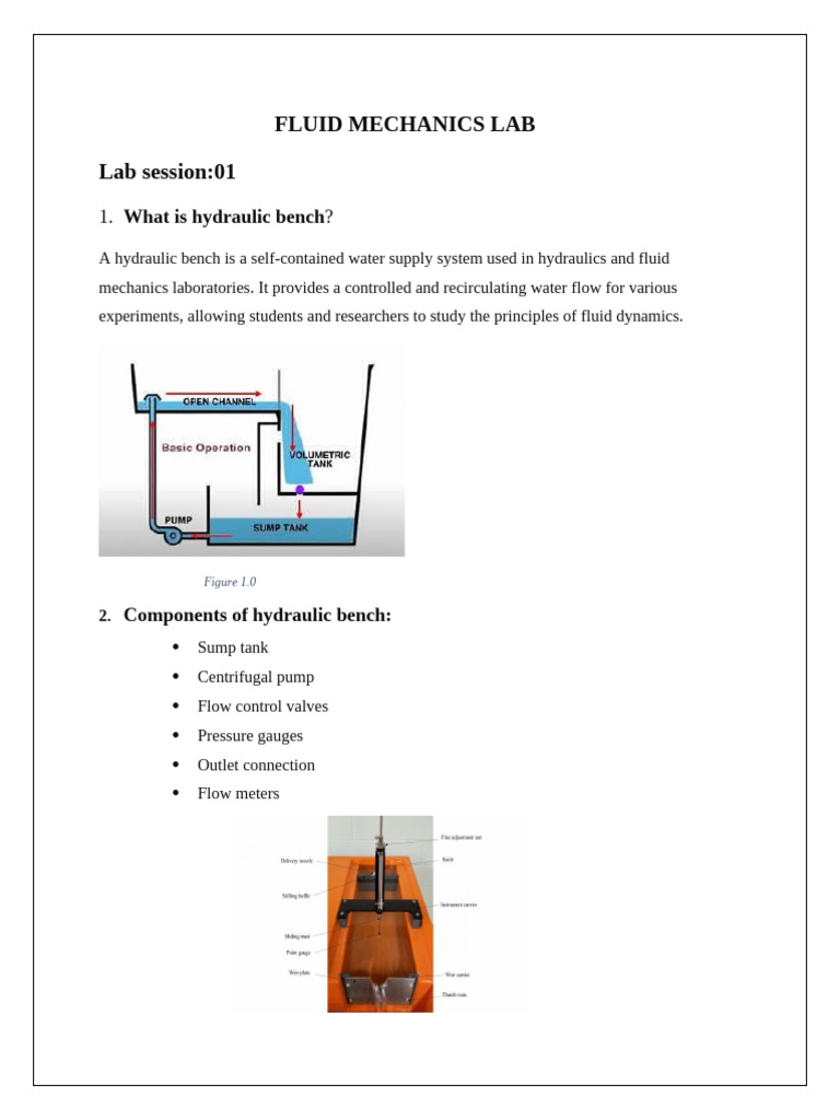 Hydraulic Bench and Bernoulli Apparatus Guide | PDF | Flow Measurement ...