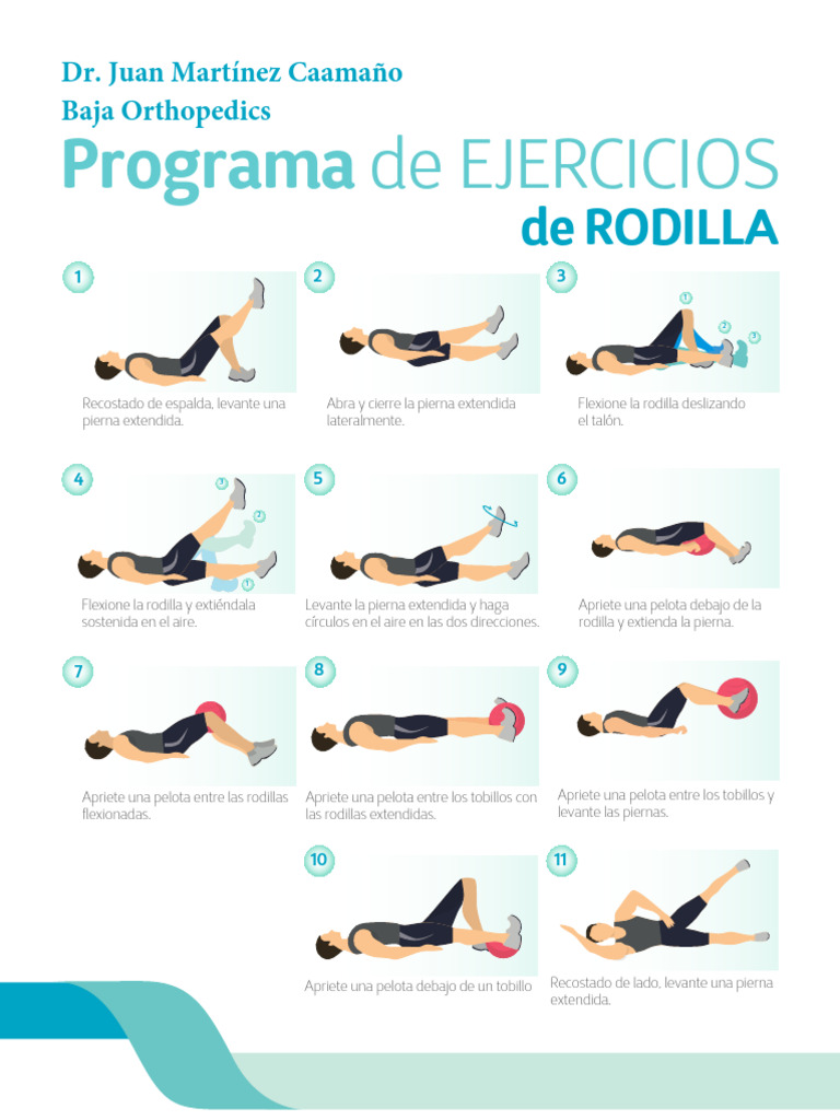 Ejercicios de rehabilitación de rodilla | PDF