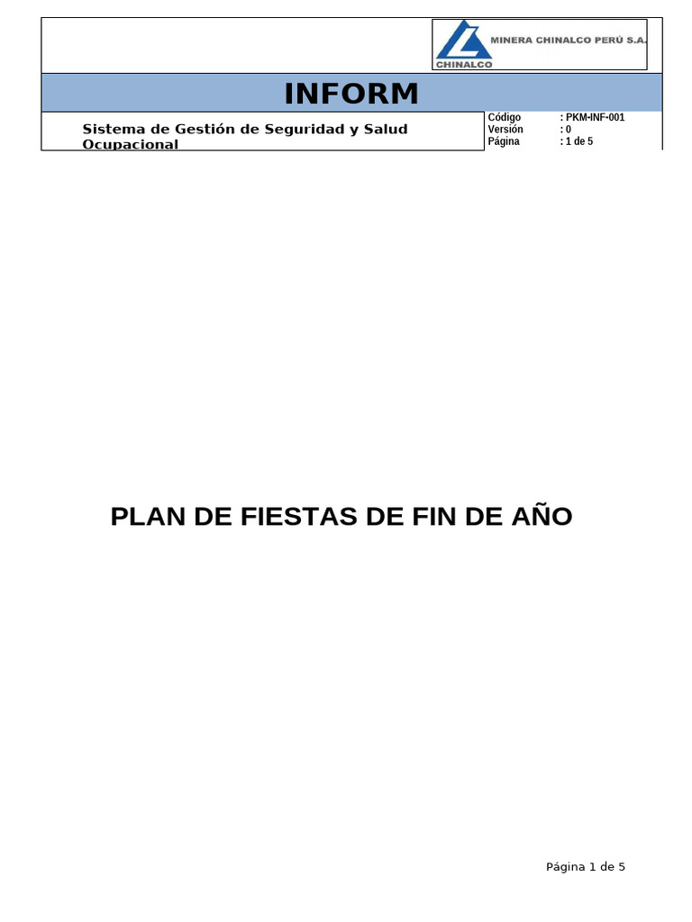 Plan de Seguridad para Fiestas 2024 | PDF | Dormir | Las emociones