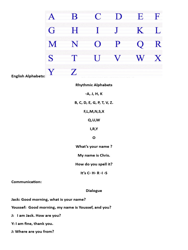English Language Basics Guide | PDF