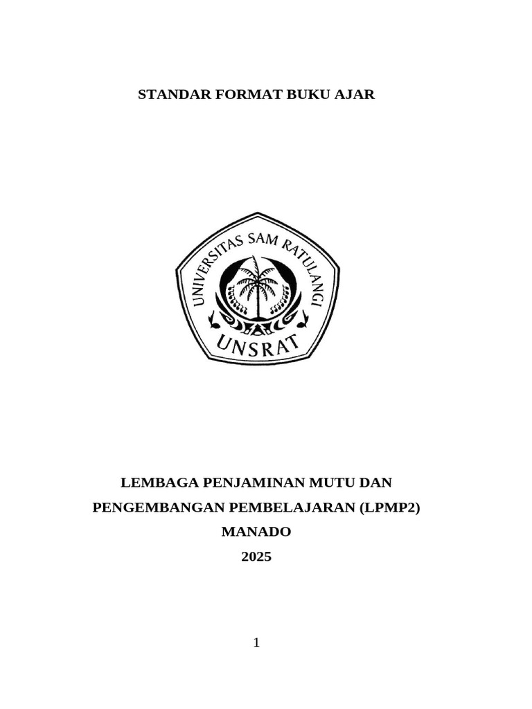 Standar Format Buku Ajar 2025 | PDF