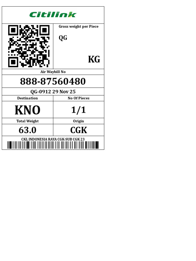 Gross Weight per Piece Details | PDF