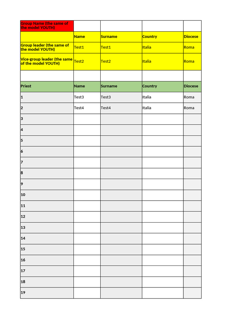 Priest and Group Member Directory | PDF