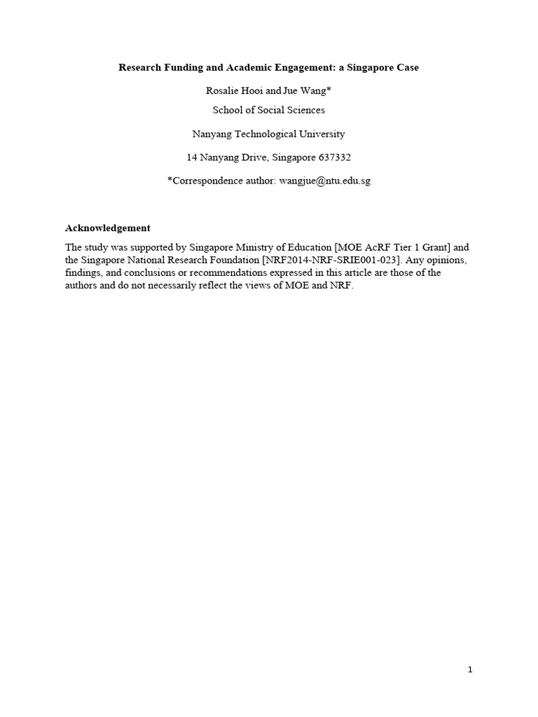 Research Funding Impact on Academic Engagement | PDF | Research And ...