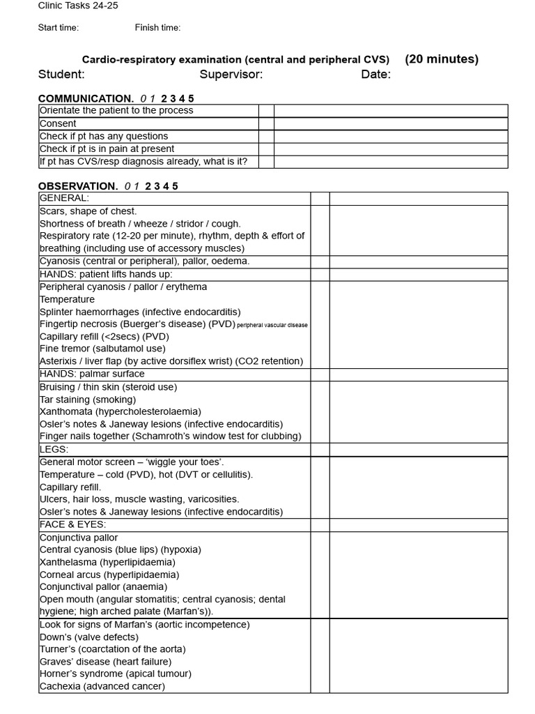 Cardio-Respiratory Task .Docx (1) 2 | PDF | Diseases And Disorders ...