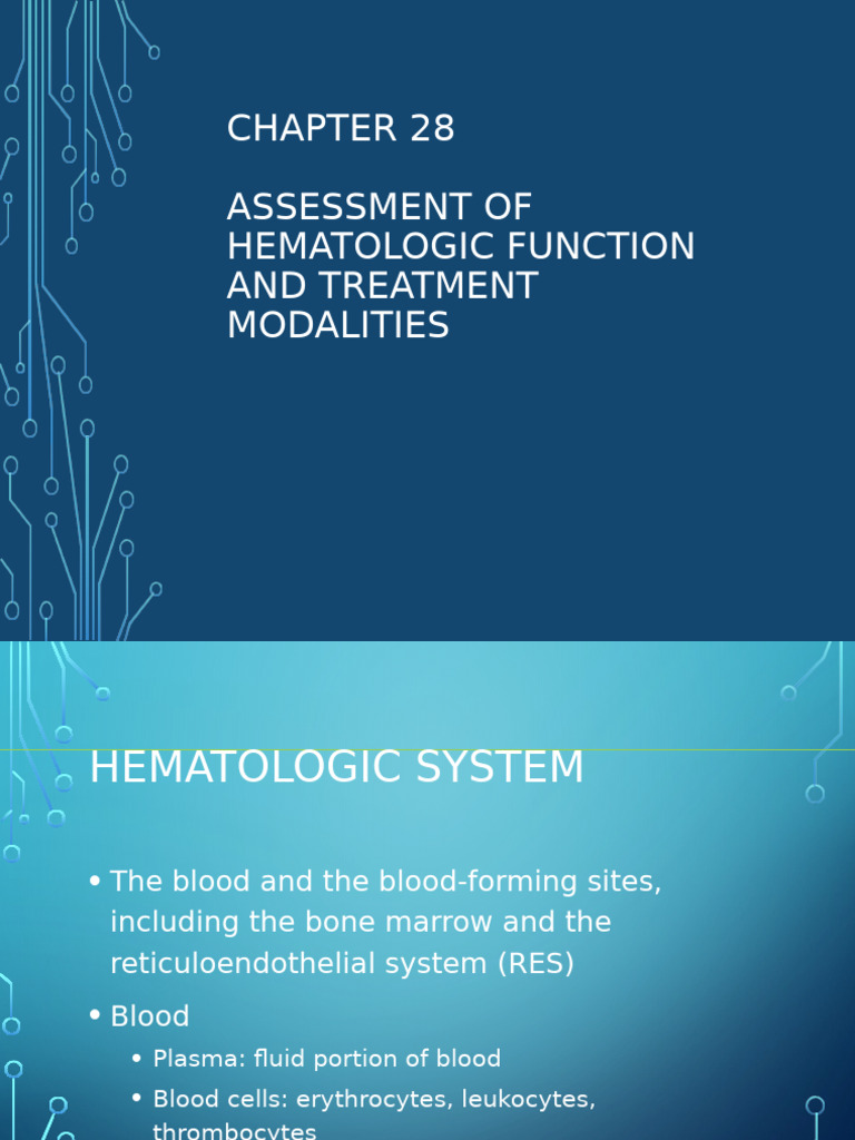 Chapter 28 Hematology | PDF | White Blood Cell | Bone Marrow