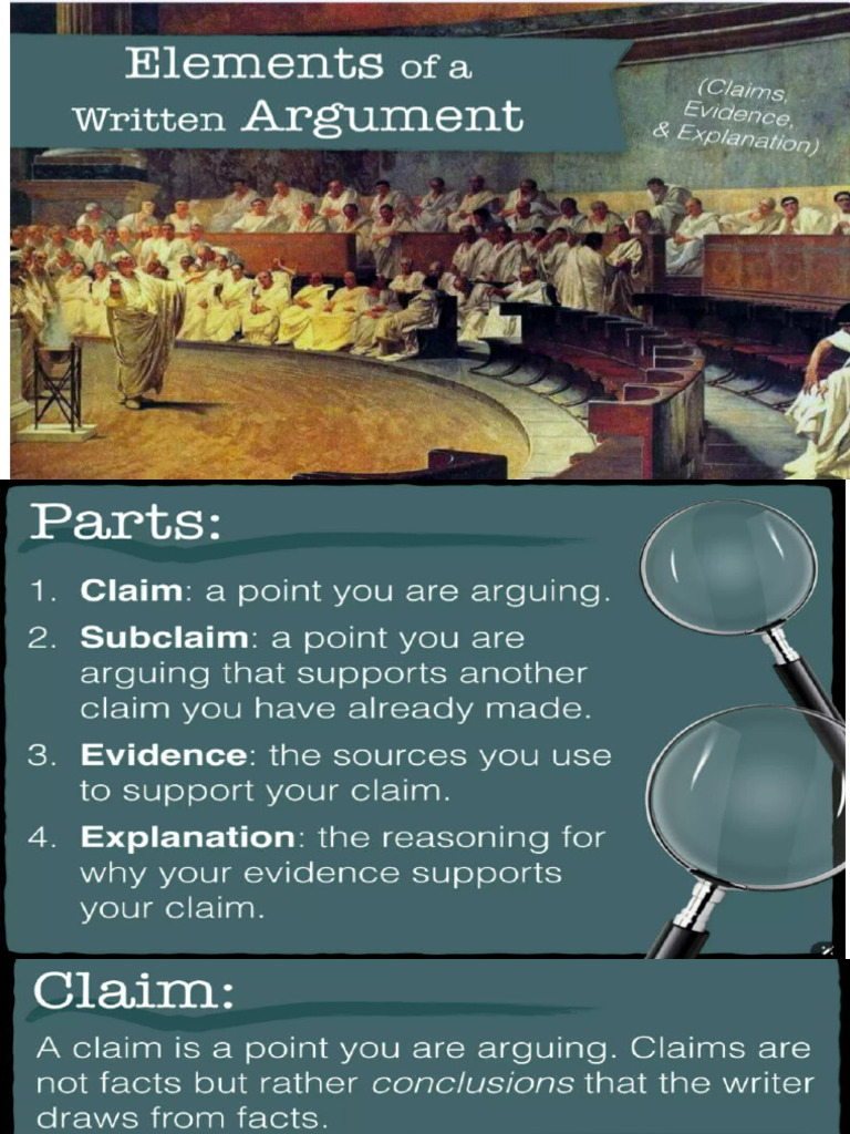 Claims Evidence Explanation Pdf
