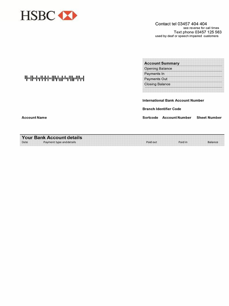 HSBC Bank Statement | PDF
