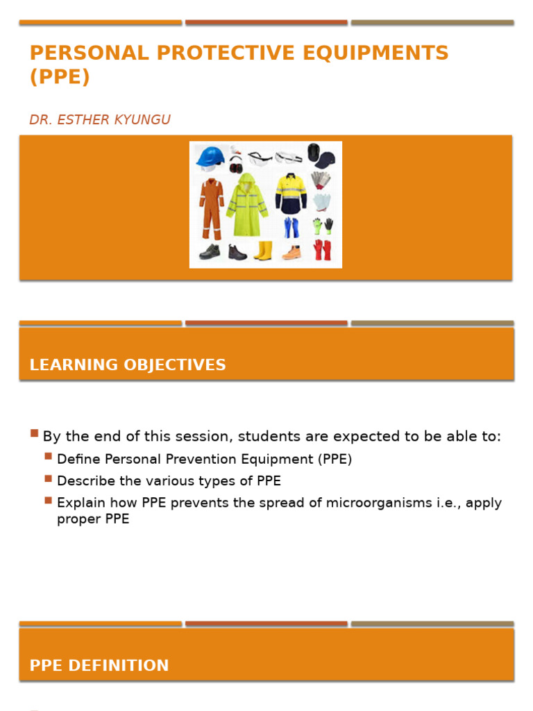 Understanding Personal Protective Equipment (PPE) | PDF | Personal ...