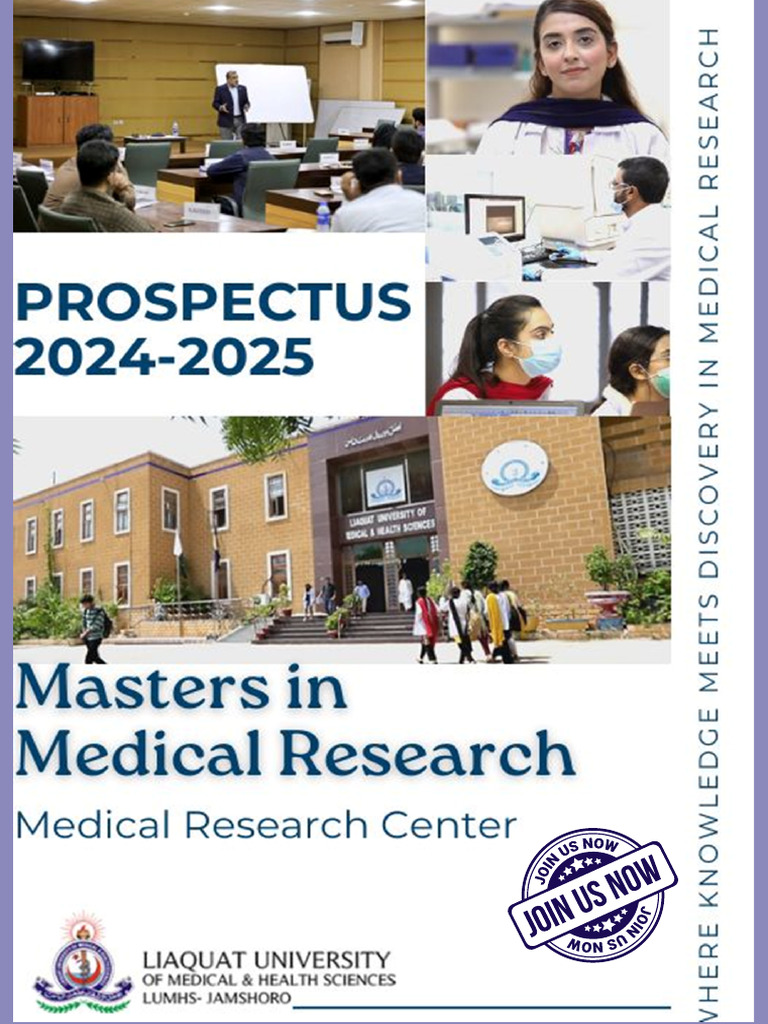 LUMHS Master in Medical Research Overview | PDF | Academia