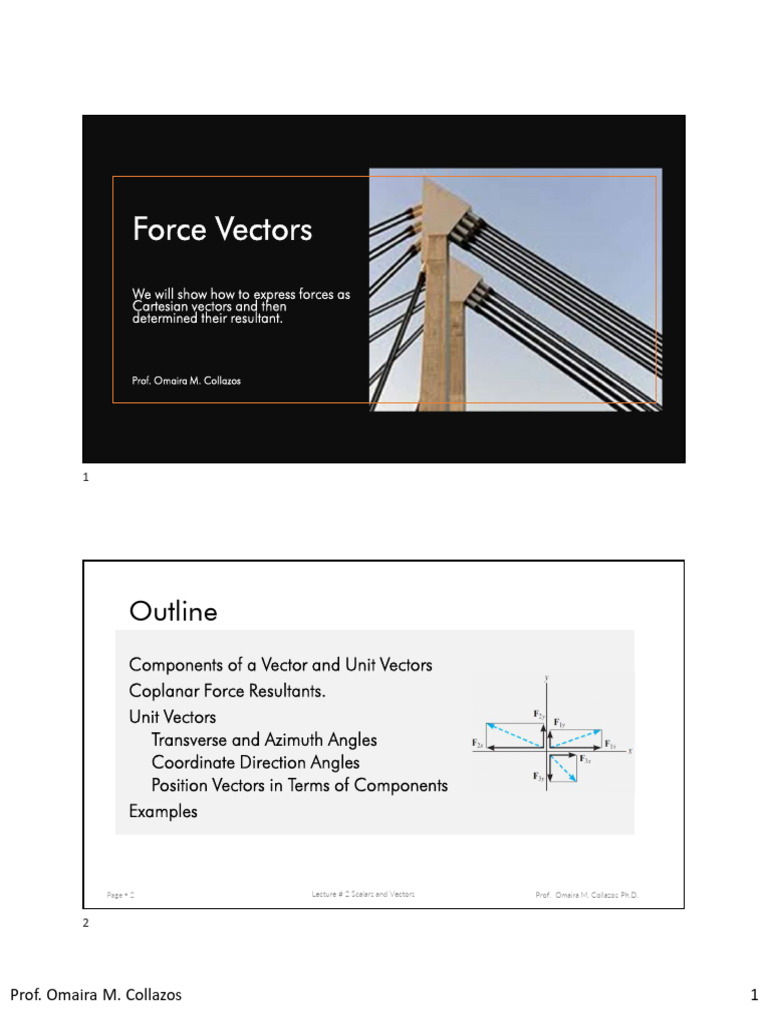 Understanding Force Vectors and Components | PDF | Euclidean Vector ...