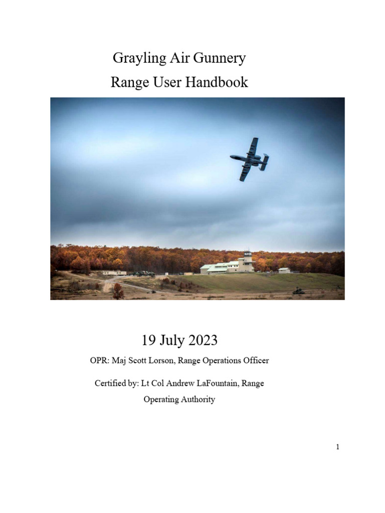 Grayling Air Gunnery Range Handbook | PDF