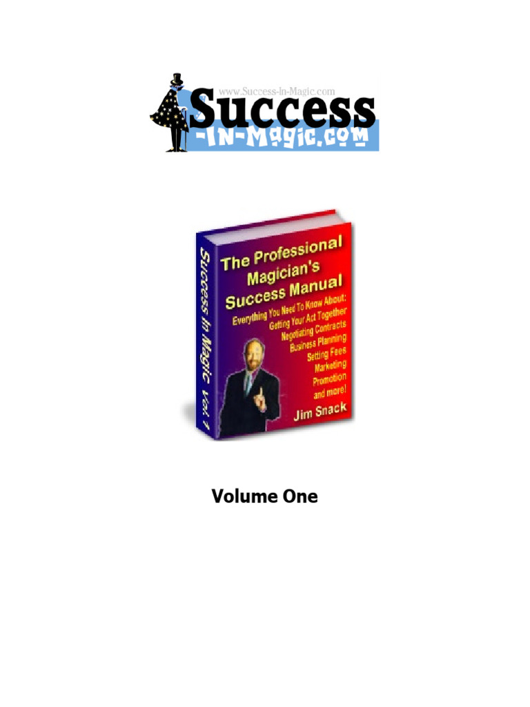 Success in Magic: Pro Magician Guide | PDF | Magic (Illusion)