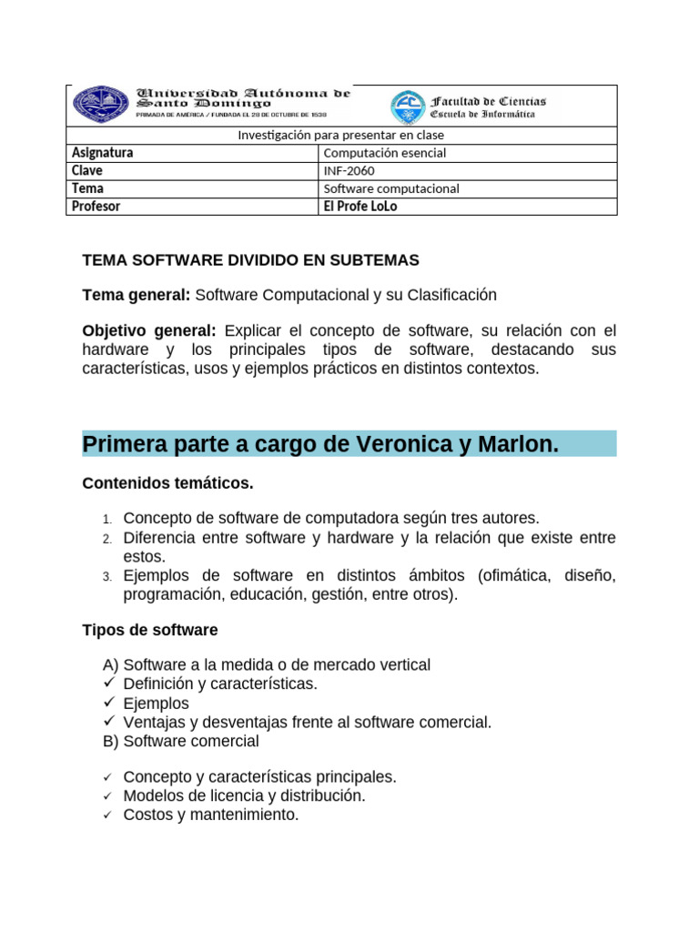 Tema Software Dividido | PDF | Software | Software de la aplicacion