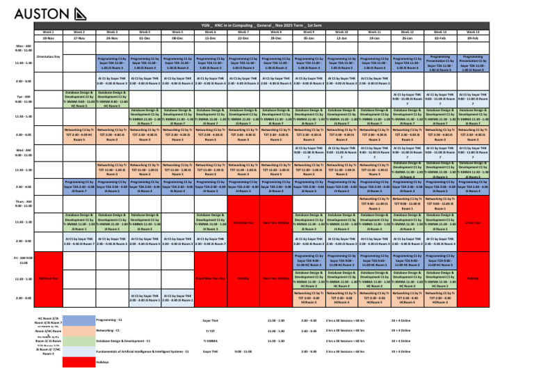 YGN - HNC in Computing (General) - 1st Sem - Nov 2025 1 | PDF