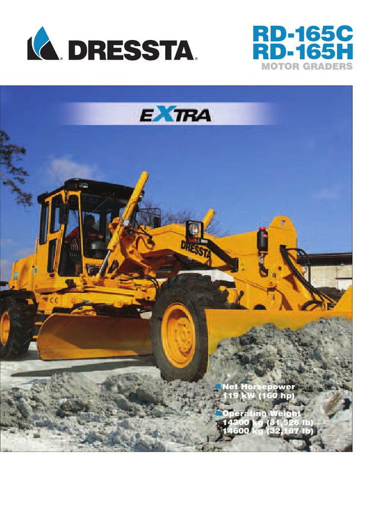 Dressta Motor Graders Spec 04b6a3 | PDF | Horsepower | Axle