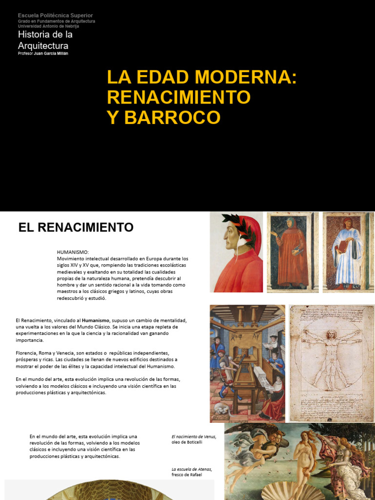 Arquitectura del Renacimiento y Barroco | PDF | Renacimiento | Miguel Ángel