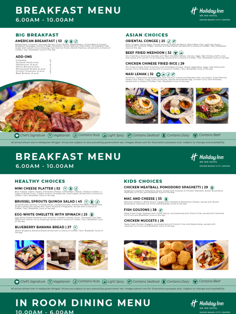 Holiday Inn Johor Bahru Johor 9700539259 Original | PDF | Salad | Drink