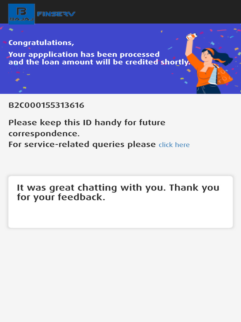 Loan Application Processed Confirmation | PDF