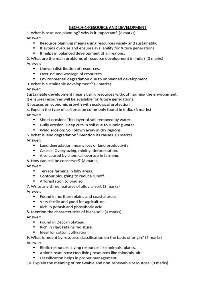 Resource Planning and Soil Conservation in India | PDF | Agriculture ...