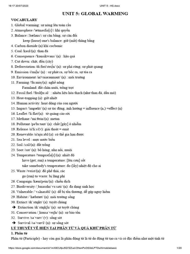 Unit 5 - HS | PDF