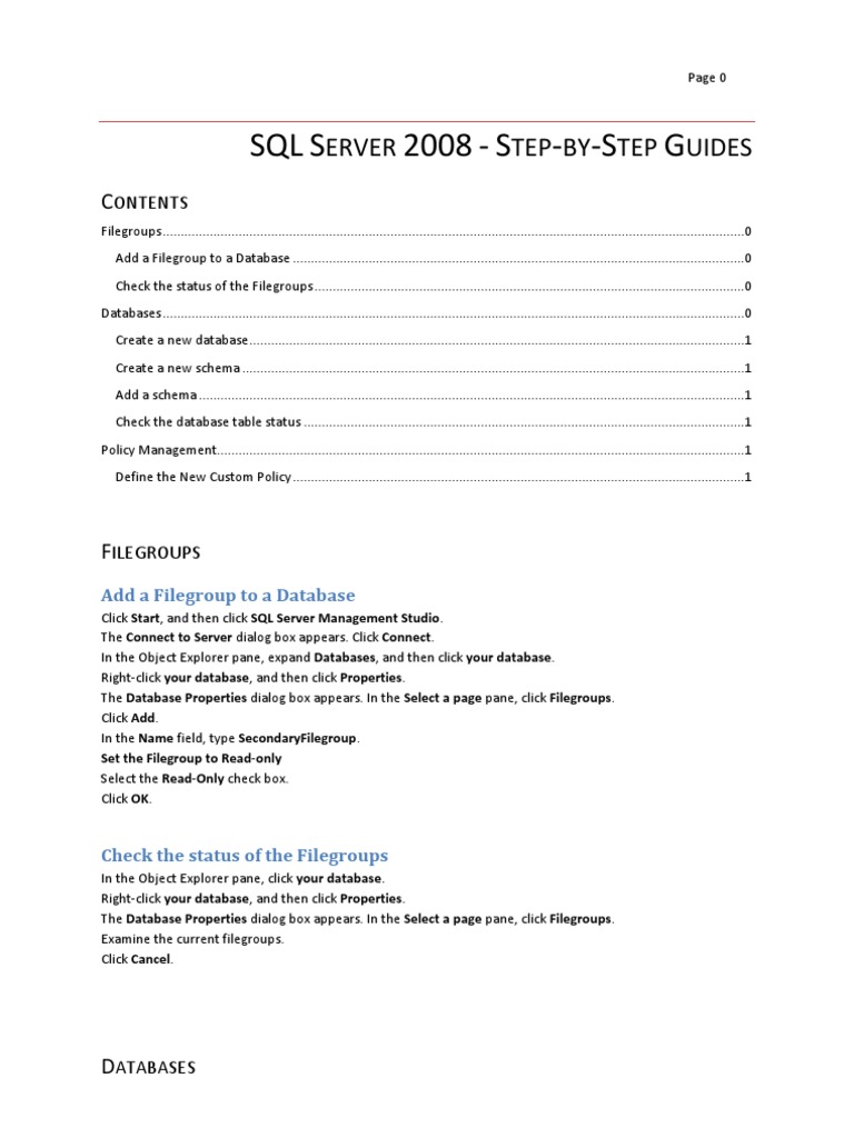 SQL Step by Step | Download Free PDF | Microsoft Sql Server | Databases
