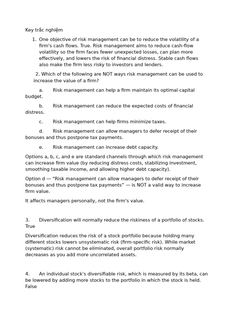 Key FRM | PDF | Hedge (Finance) | Capital Asset Pricing Model