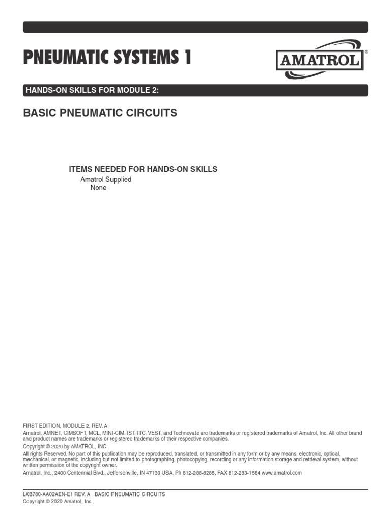 Basic Pneumatic Circuits Guide | PDF | Valve | Pressure Measurement
