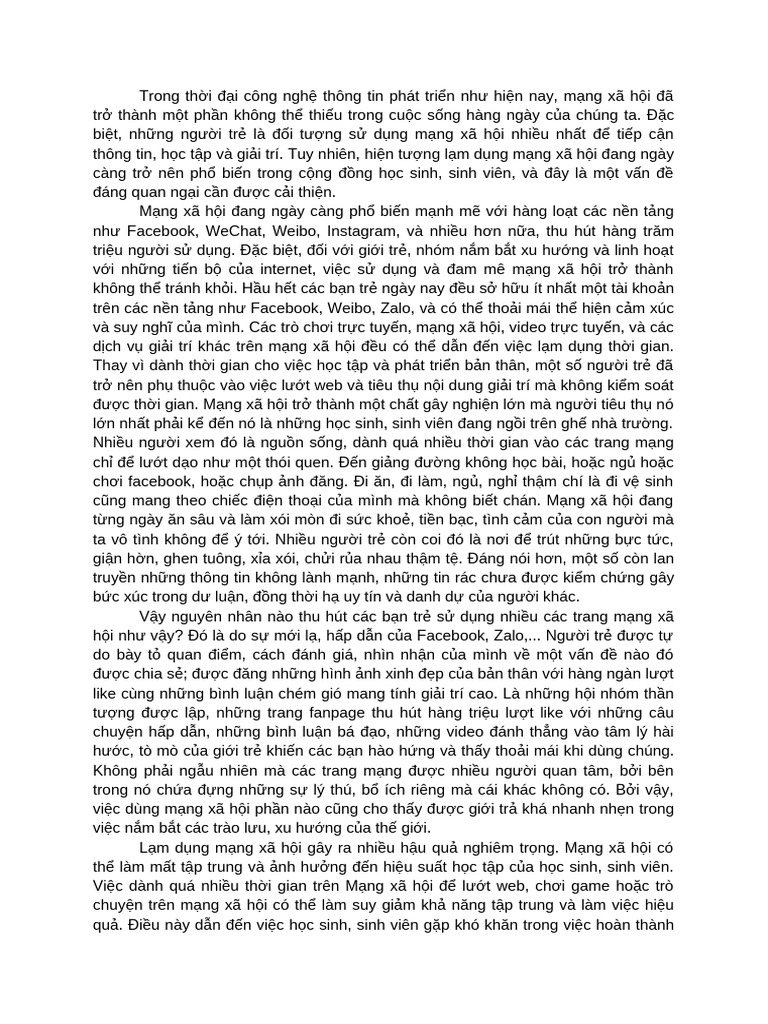 Lạm Dụng MXH | PDF
