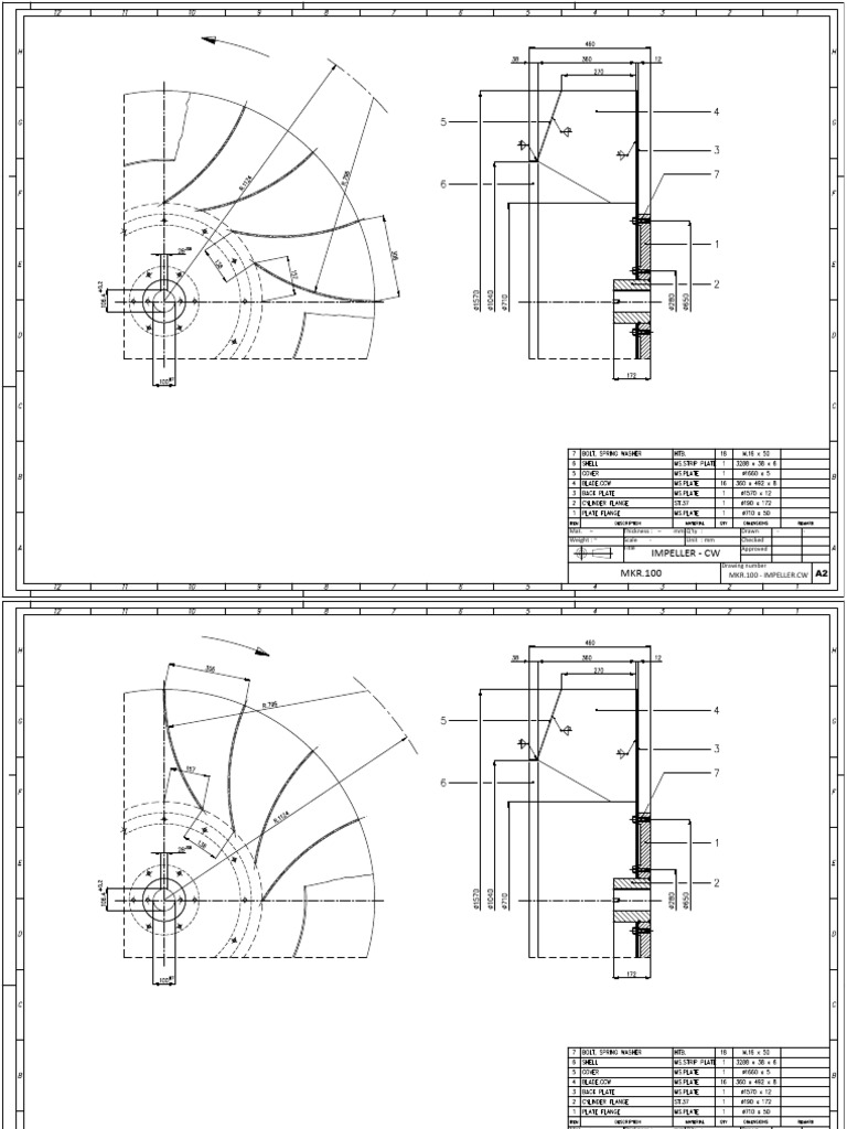 MKR.100 Impeller Drawings: CW & CCW | PDF