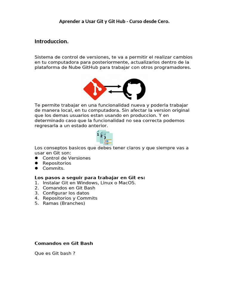 Curso Básico de Git y GitHub desde Cero | PDF