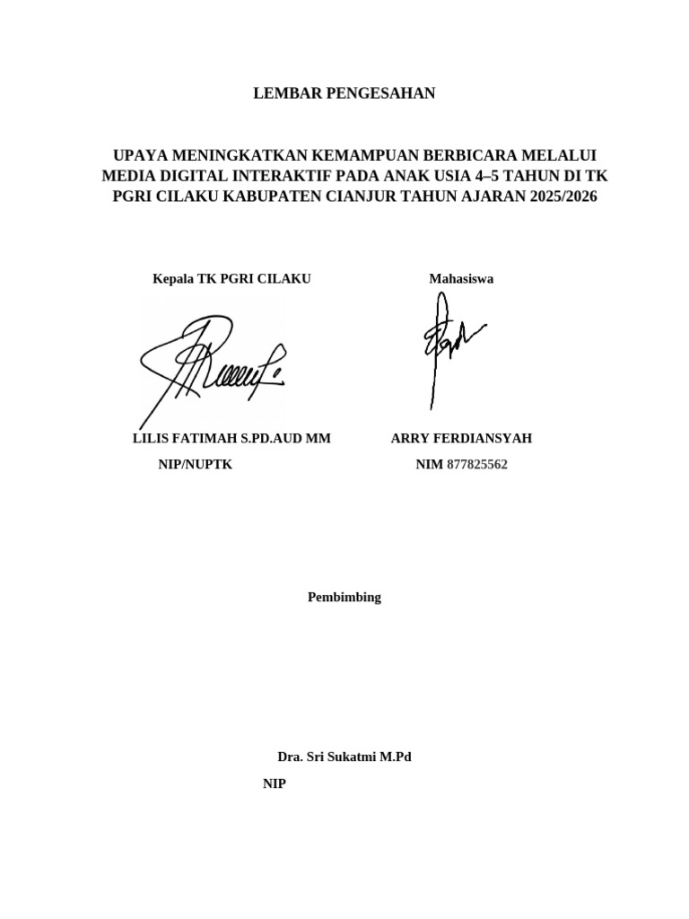 LEMBAR PENGESAHAN | PDF