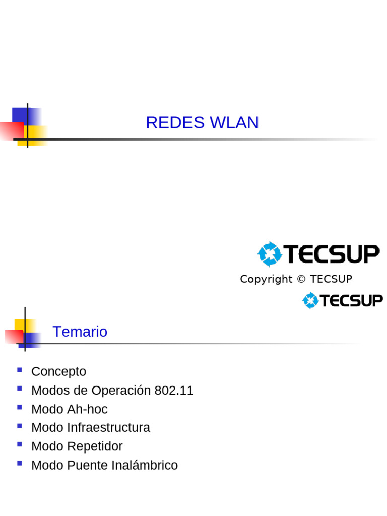 U02 Redes WLAN | PDF | Punto de acceso inalámbrico | Ieee 802.11