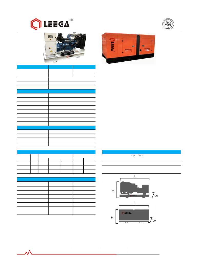Industrial Diesel Generator Set D300 Specs | PDF | Electric Generator ...