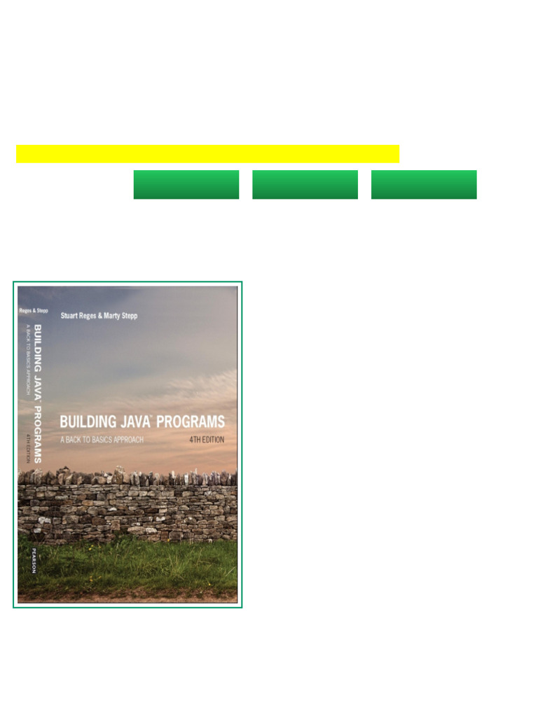 Building Java Programs A Back to Basics Approach 4th Edition available ...
