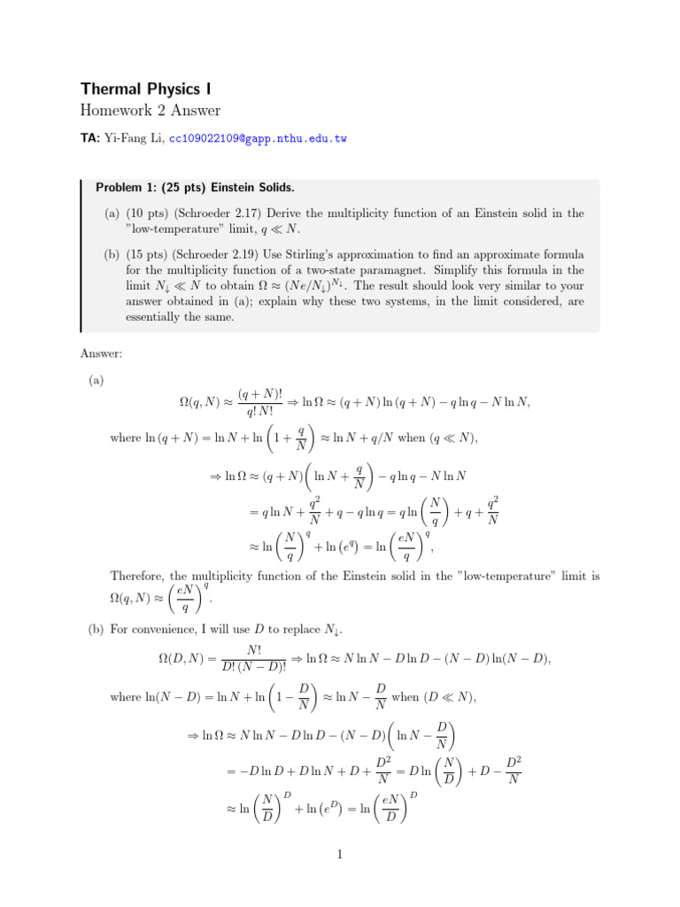HW2 Answer | PDF | Gases | Applied Probability
