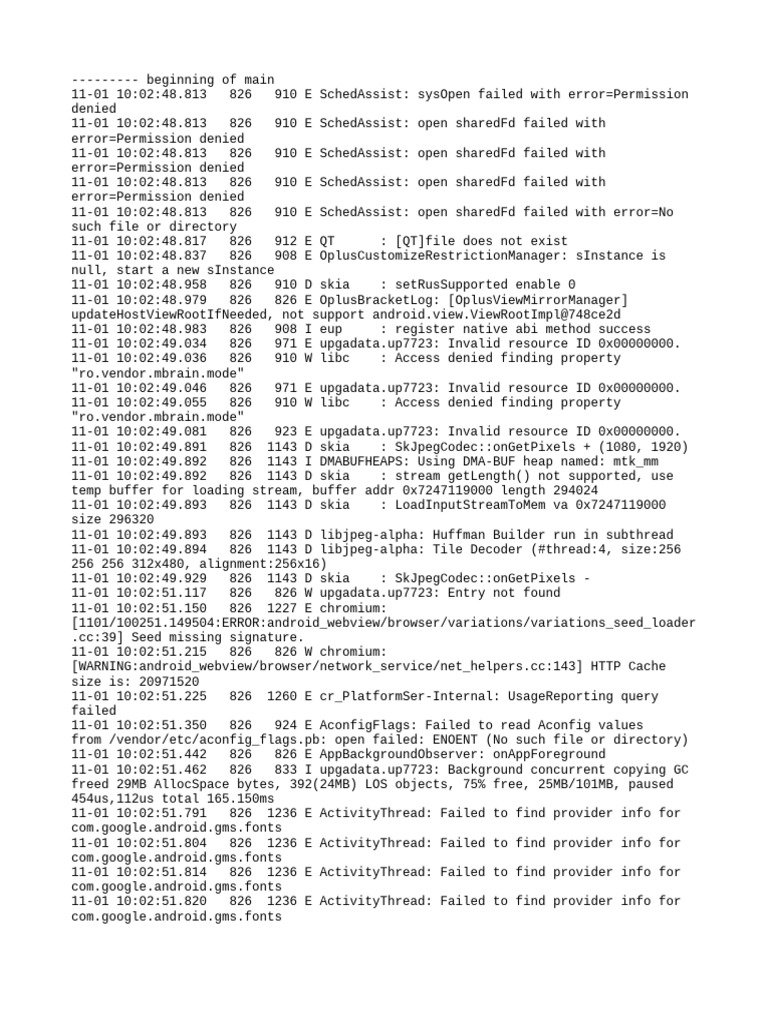 Android Error Log Analysis | PDF | Computer File | Computing