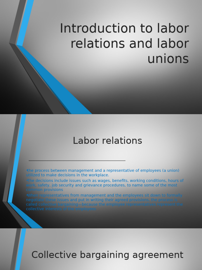 Understanding Labor Relations and Unions | PDF | Collective Bargaining ...